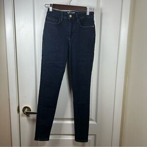 FRAME Women’s Size 1 Dark Wash Denim Jeans Slim Fit Stretch Tapered Leg